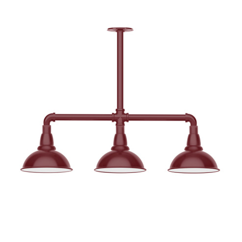 Cafe Three Light Pendant in Barn Red (518|MSK10555T24W08)