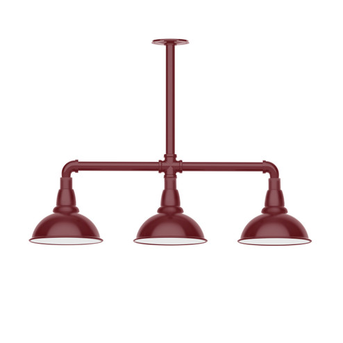 Cafe Three Light Pendant in Barn Red (518|MSK10555T24G05)