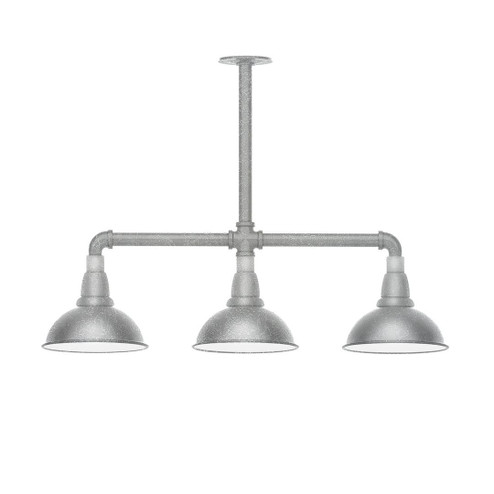 Cafe Three Light Pendant in Painted Galvanized (518|MSK10549T48G05)