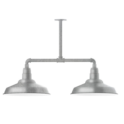 Warehouse Two Light Pendant in Painted Galvanized (518|MSD18449T48)