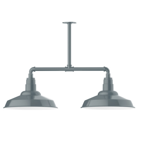 Warehouse Two Light Pendant in White (518|MSD18444T24W16)