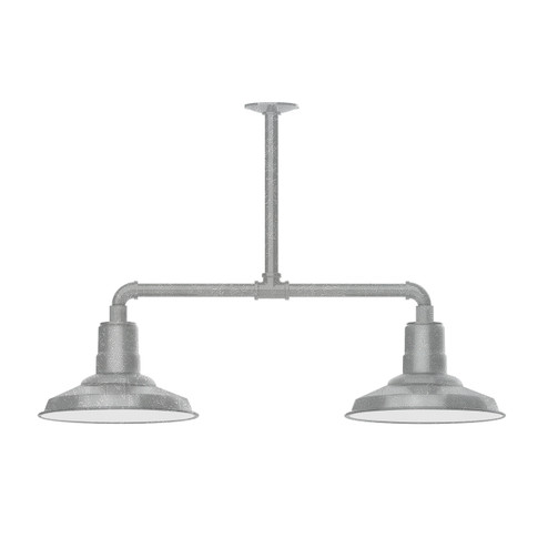 Warehouse Two Light Pendant in Painted Galvanized (518|MSD18249T36)