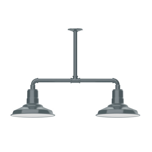 Warehouse Two Light Pendant in Slate Gray (518|MSD18240T30)