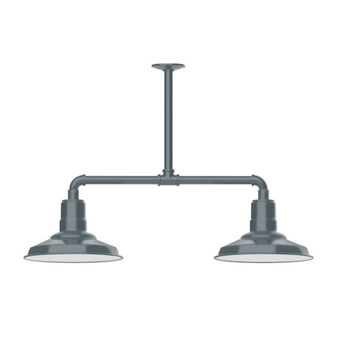 Warehouse Two Light Pendant in Slate Gray (518|MSD18240T24G05)