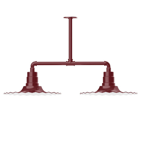 Radial Two Light Pendant in Barn Red (518|MSD15955T48G05)