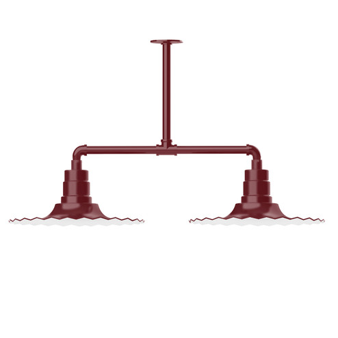 Radial Two Light Pendant in Barn Red (518|MSD15955T36)