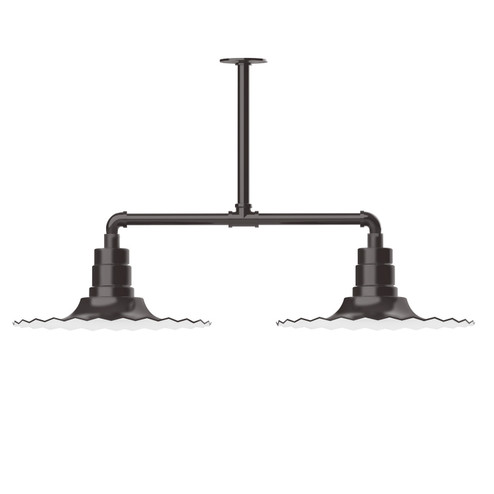 Radial Two Light Pendant in Architectural Bronze (518|MSD15951)