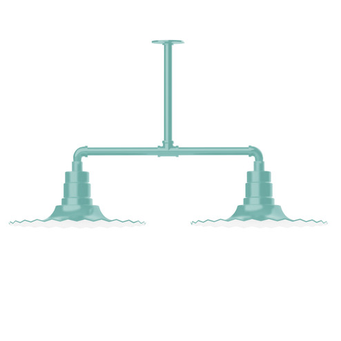 Radial Two Light Pendant in Sea Green (518|MSD15948T24)