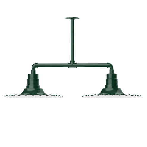Radial Two Light Pendant in Forest Green (518|MSD15942)