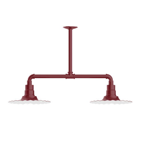 Radial Two Light Pendant in Barn Red (518|MSD15855T24)
