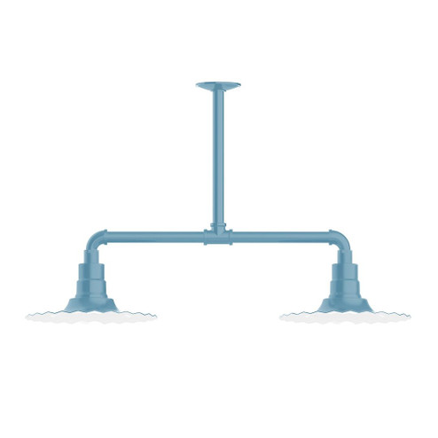 Radial Two Light Pendant in Light Blue (518|MSD15854G05)