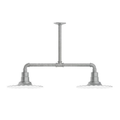Radial Two Light Pendant in Painted Galvanized (518|MSD15849T24G05)