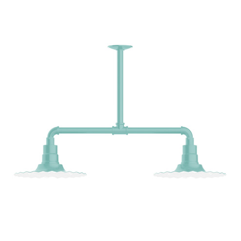 Radial Two Light Pendant in Sea Green (518|MSD15848T36)