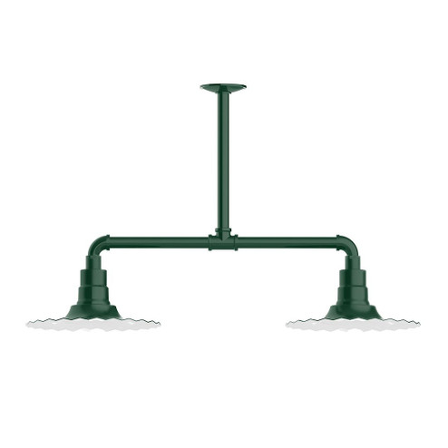 Radial Two Light Pendant in Forest Green (518|MSD15842T30G05)