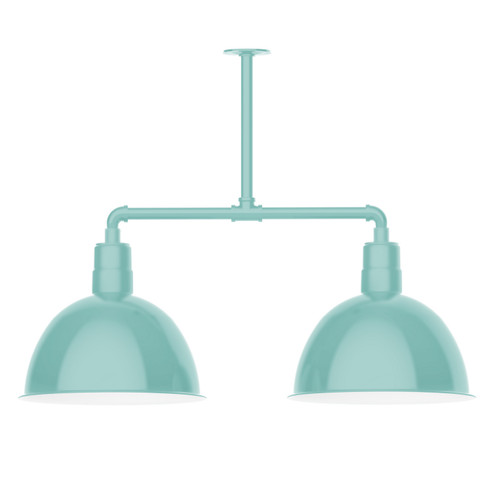 Deep Bowl Two Light Pendant in Sea Green (518|MSD11748T24)