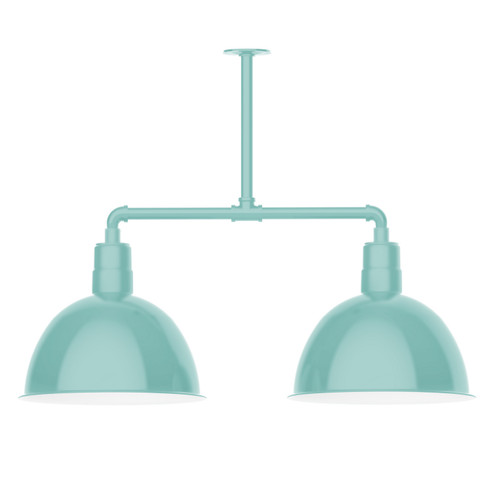 Deep Bowl Two Light Pendant in Sea Green (518|MSD11748)