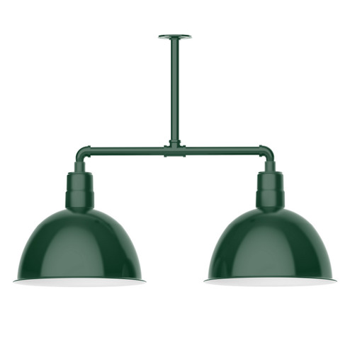 Deep Bowl Two Light Pendant in Forest Green (518|MSD11742T30)