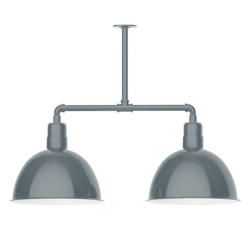 Deep Bowl Two Light Pendant in Slate Gray (518|MSD11740T48)