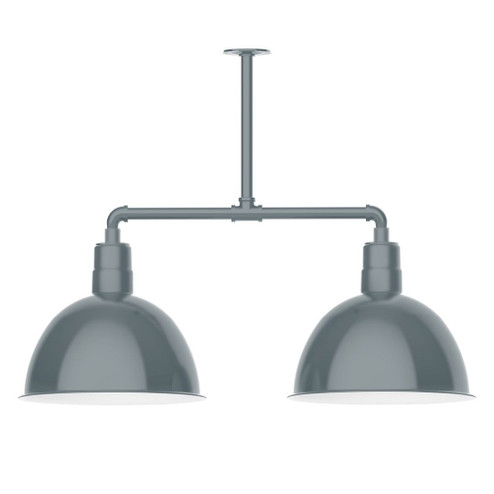 Deep Bowl Two Light Pendant in Slate Gray (518|MSD11740G05)