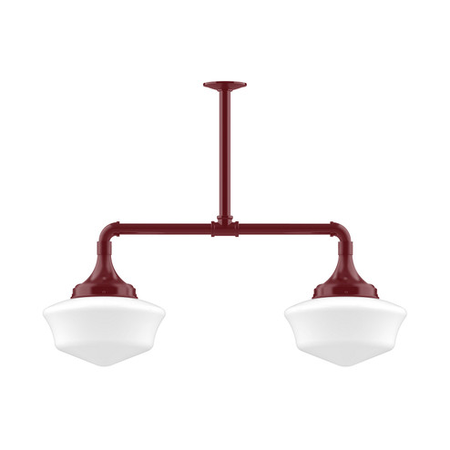 Schoolhouse Two Light Pendant in Barn Red (518|MSD02155T48)