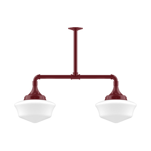 Schoolhouse Two Light Pendant in Barn Red (518|MSD02155)