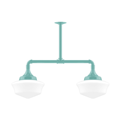 Schoolhouse Two Light Pendant in Sea Green (518|MSD02148T36)