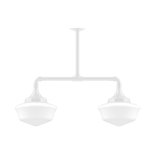 Schoolhouse Two Light Pendant in White (518|MSD02144T30)