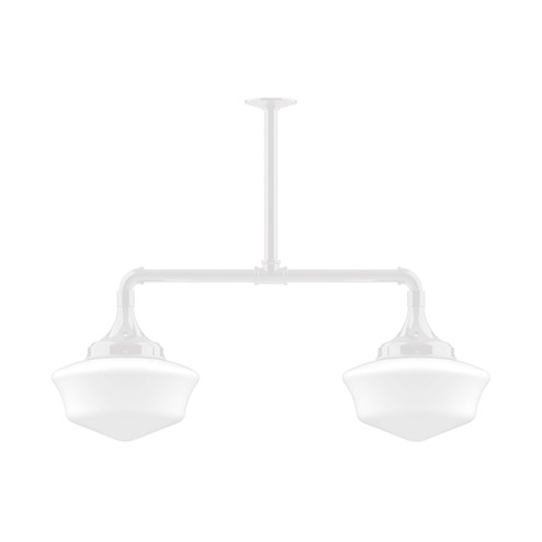 Schoolhouse Two Light Pendant in White (518|MSD02144)