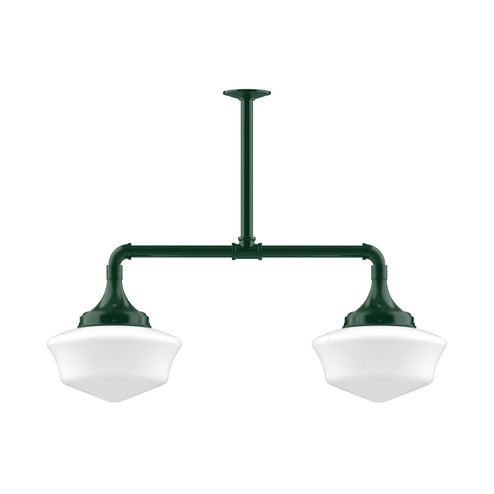 Schoolhouse Two Light Pendant in Forest Green (518|MSD02142T30)