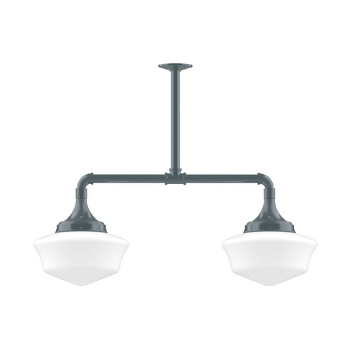 Schoolhouse Two Light Pendant in Slate Gray (518|MSD02140T48)
