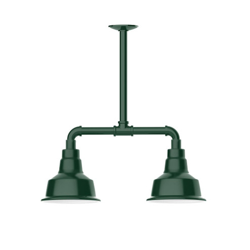 Warehouse Two Light Pendant in Forest Green (518|MSB18042T30W08)