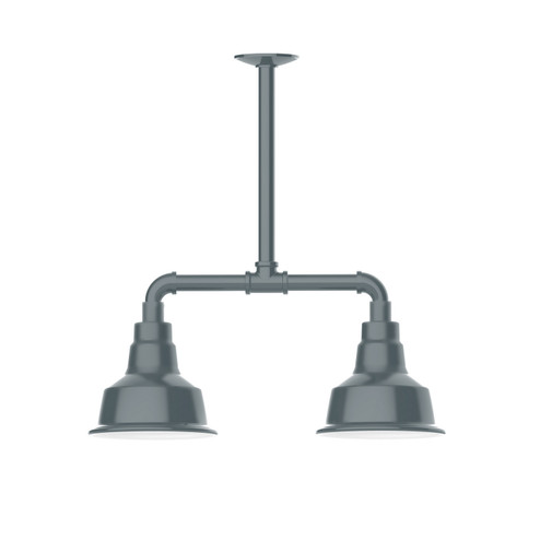 Warehouse Two Light Pendant in Slate Gray (518|MSB18040)