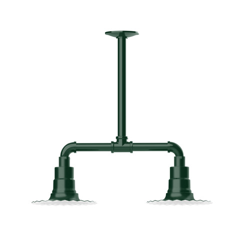 Radial Two Light Pendant in Forest Green (518|MSB15742T30)