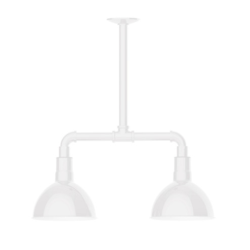 Deep Bowl Two Light Pendant in White (518|MSB11444T30)