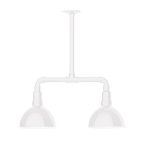 Deep Bowl Two Light Pendant in White (518|MSB11444T24W08)