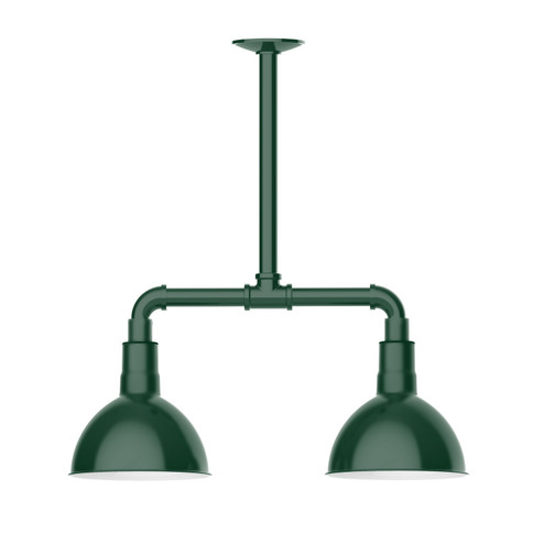 Deep Bowl Two Light Pendant in Forest Green (518|MSB11442T48)