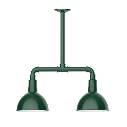 Deep Bowl Two Light Pendant in Forest Green (518|MSB11442T36W08)