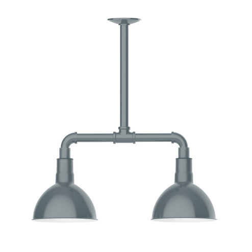 Deep Bowl Two Light Pendant in Slate Gray (518|MSB11440T48)