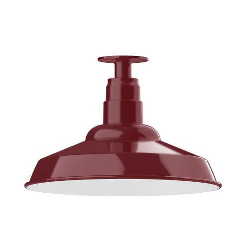 Warehouse One Light Flush Mount in Barn Red (518|FMB18455)