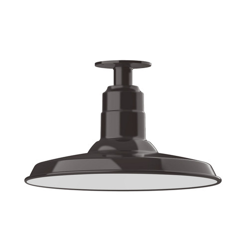 Warehouse One Light Flush Mount in Architectural Bronze (518|FMB18351)