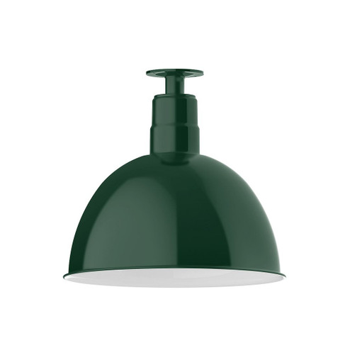 Deep Bowl One Light Flush Mount in Forest Green (518|FMB11742)