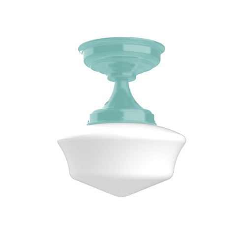 Schoolhouse One Light Flush Mount in Sea Green (518|FMA02148)
