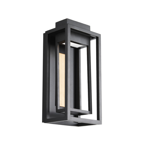 Dorne LED Outdoor Wall Sconce in Black & Aged Brass (281|WSW57014BKAB)