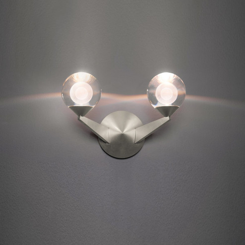 Double Bubble LED Wall Sconce in Satin Nickel (281|WS82015SN)