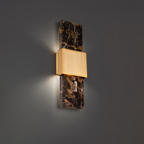 Mercer LED Wall Sconce in Black & Aged Brass (281|WS50324BKAB)