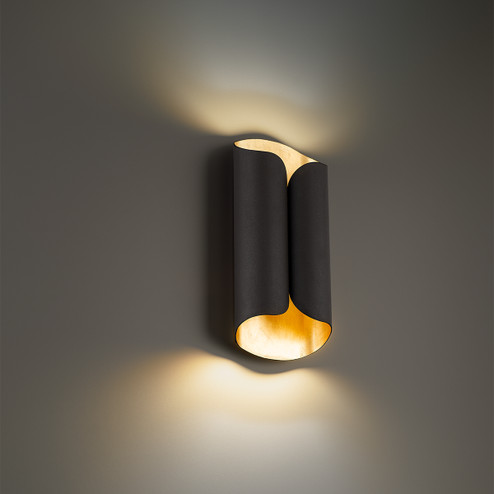 Opus LED Wall Sconce in Bronze & Gold Leaf (281|WS42114BZGL)