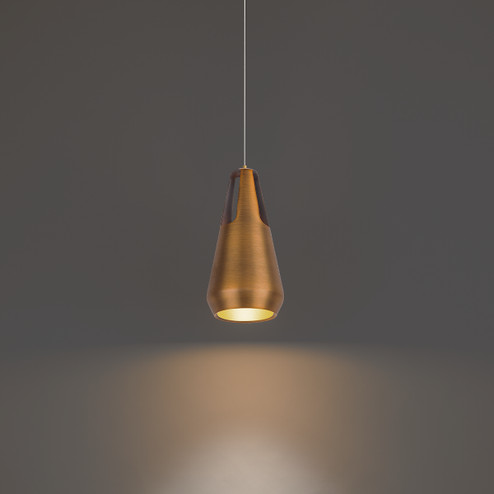 Ingot LED Mini Pendant in Aged Brass (281|PD66110AB)