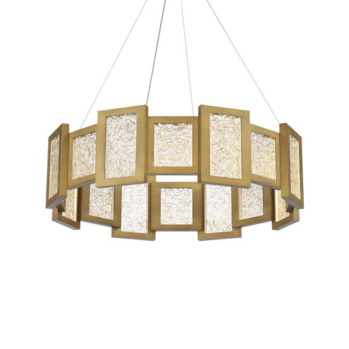 Fury LED Chandelier in Aged Brass (281|PD66028AB)