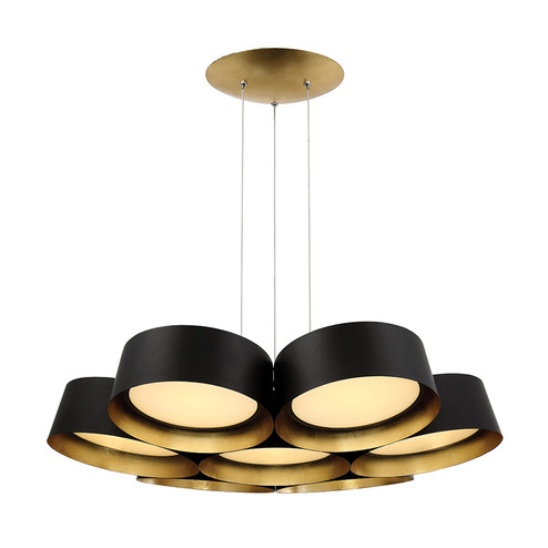 Marimba LED Chandelier in Gold Leaf/Bronze (281|PD52734GL)