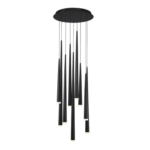 Cascade LED Pendant in Black (281|PD41809RBK)